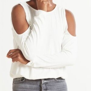 👚 EUC Women’s Alison Joy “Loni” Open Shoulder Ribbed Top – Size XL